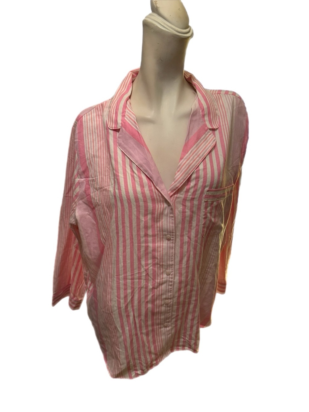 Victoria’s Secret NWT Pink Striped Two-Piece Pajama Set | Size XL - Picture 2 of 7